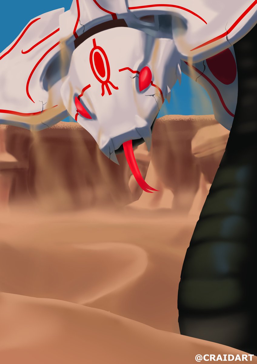 craidart's tweet photo. finally had the time to finish this piece. Trying to do an full illustration still suck at background and got tired on continuing didn't add team frst.  rwbyoc grimm apep an alpha variant of serpain(serpent grims).  

#rwby #rwbyoc https://t.co/3jllGLyCeu