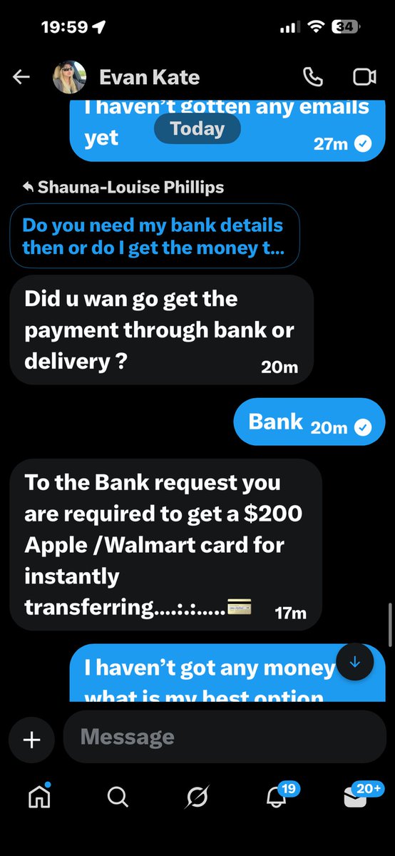 TACTICALGOD1995's tweet photo. @evanrebecca127 please be careful this person or people will try to scam you out of money , sorry I could only include four images as it’s all it allowed me to include 

Please be careful https://t.co/1LShfhynDp