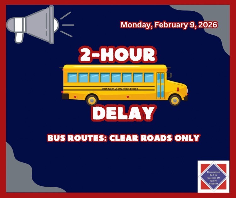 MES_Mustangs's tweet photo. WCPS to Operate on 2-Hour Delay Monday, February 9, 2026 - Buses on Clear Routes  https://t.co/XsxhMWQnHm https://t.co/QQRqgHH7WD
