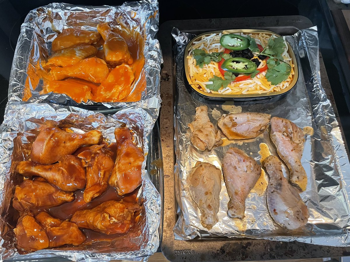 First round of Super Bowl food going in the oven. Go Pats!