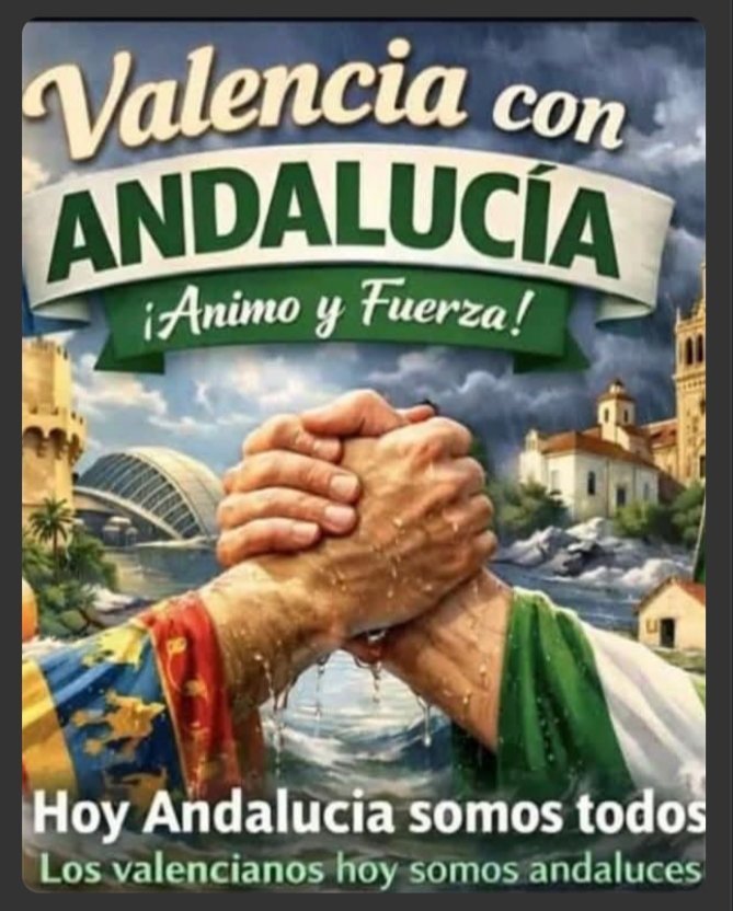 Como valenciana y andaluza, mi corazón está con vosotros ♥️♥️
