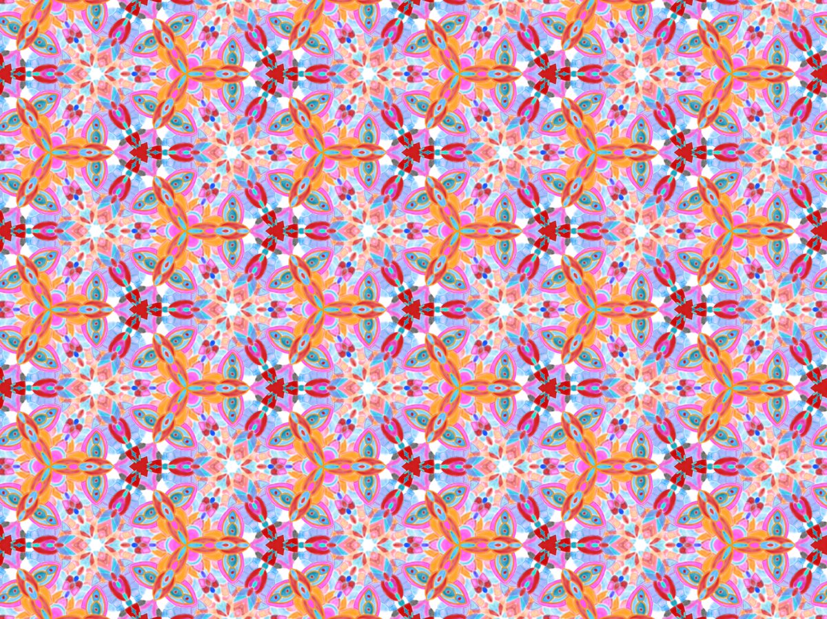 幾何学模様の油彩画剣 今日のイラスト（過去作）