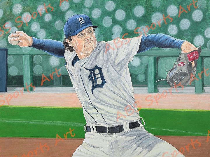 Art of the Day! "Casey Mize Fine Art Print". Buy at: ArtPal.com/abssportsart?i…