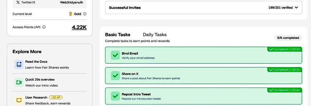 I am already joined.

Check my Dashboard 🔥🔥🔥

<a href="/Fair_Shares/">Fair Shares</a> is early project now bro.

Maybe it’s enough for me now.