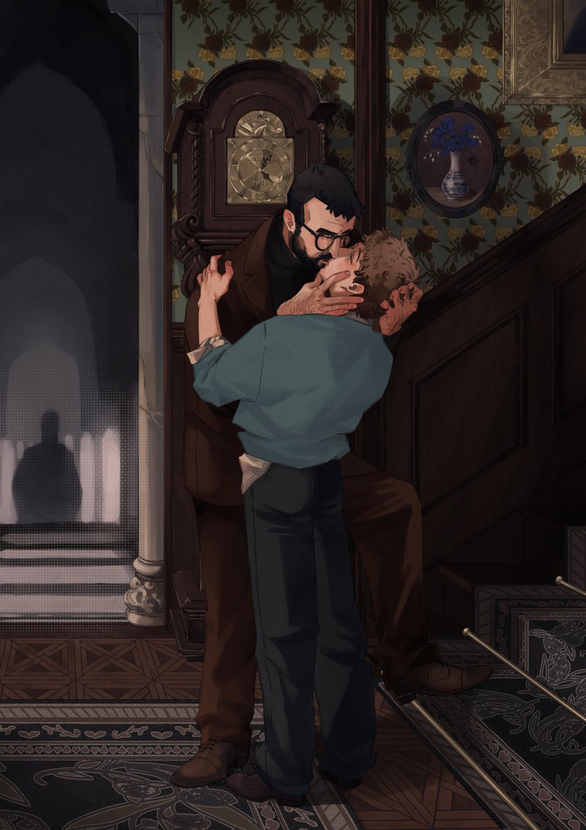 A kiss🥀
#hucklerobby (Dark Academia au)