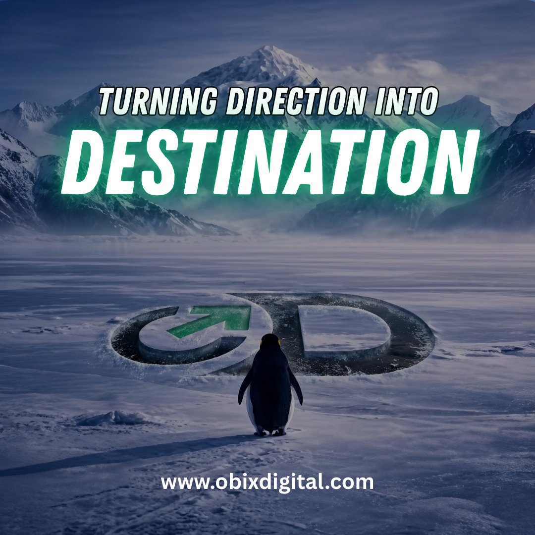 obixdigital's tweet photo. Sometimes all it takes is one bold turn to change your whole journey. Stop drifting. Choose a direction. Turn it into your destination.

#mindsetshift #digitalgrowth #successjourney #stayfocused #entrepreneurlife #LevelUp  #businessmotivation #starttoday #Penguins  #obixdigital https://t.co/GslNWKL52f