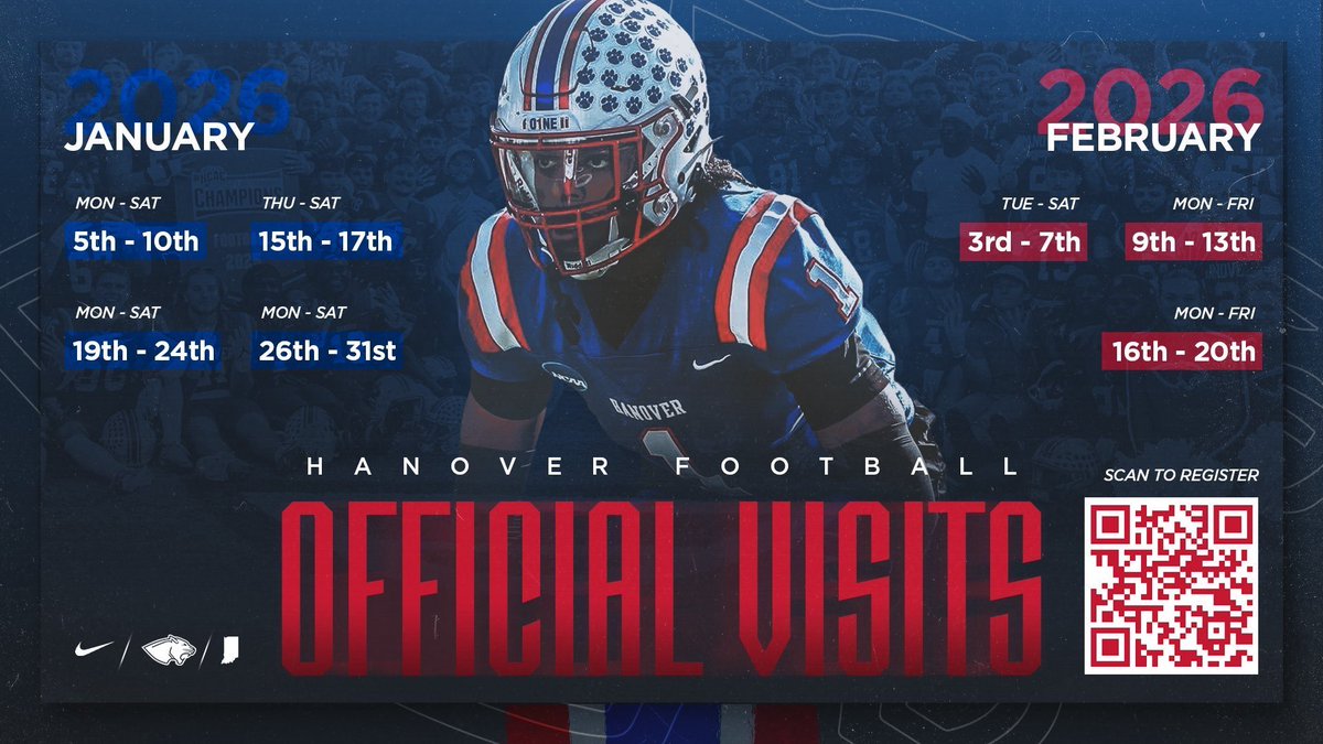 ohthat_z's tweet photo. Thank you at @DLCoach_Danford and @HanoverFTBL for the official visit invitations! https://t.co/YDVLJ7mibt
