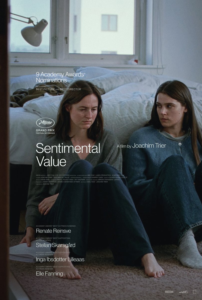 My alternative movie poster for Joachim Trier’s Sentimental Value, one of my favorite movies of 2025 and my favorite contender for Best Picture at this year’s Oscars.