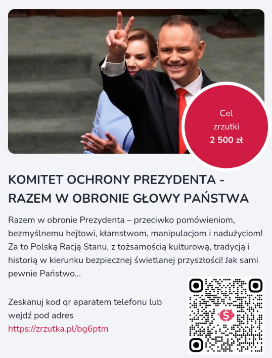 Podaje za <a href="/PrezydenckiPR/">KomitetOchronyPrezydenta #StopHejt</a> (zaobserwujcie)
zrzutka.pl/bg6ptm