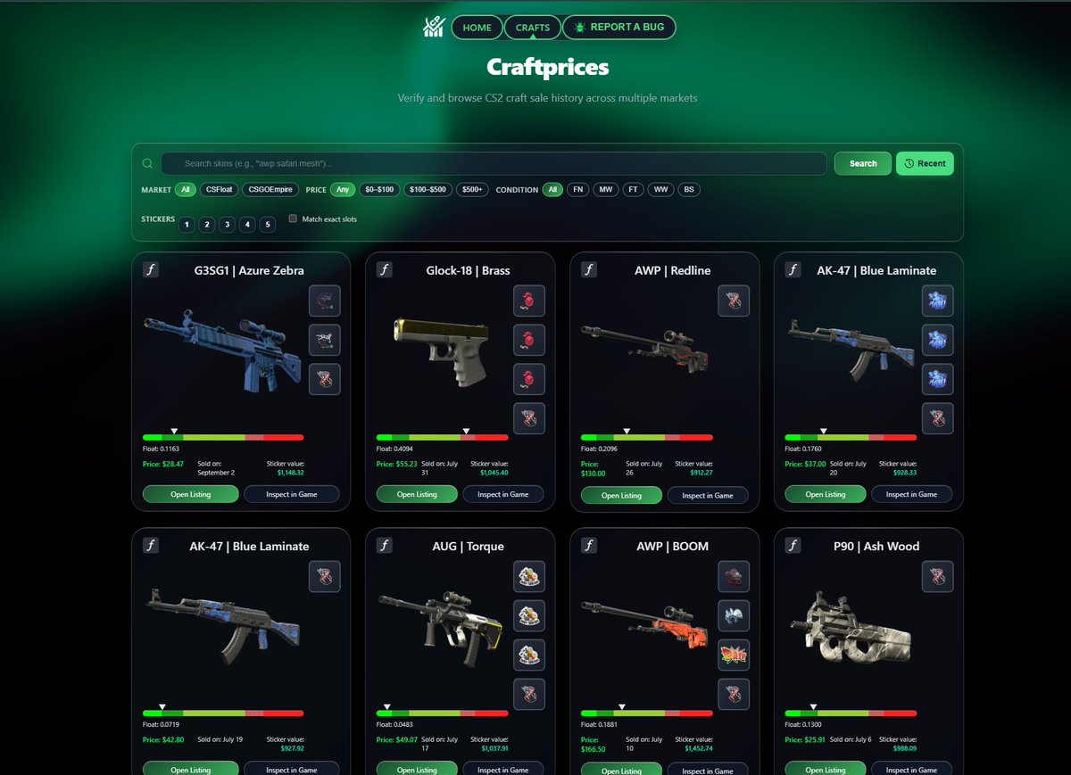 Craftprices is down for maintenance!!!

What i need from you guys is a little help or if someone is a UX designer it would be even better.

I am not sure what i should do with the search menu (design wise), this is what i got so far, but i don't like it.

Any help is welcome.