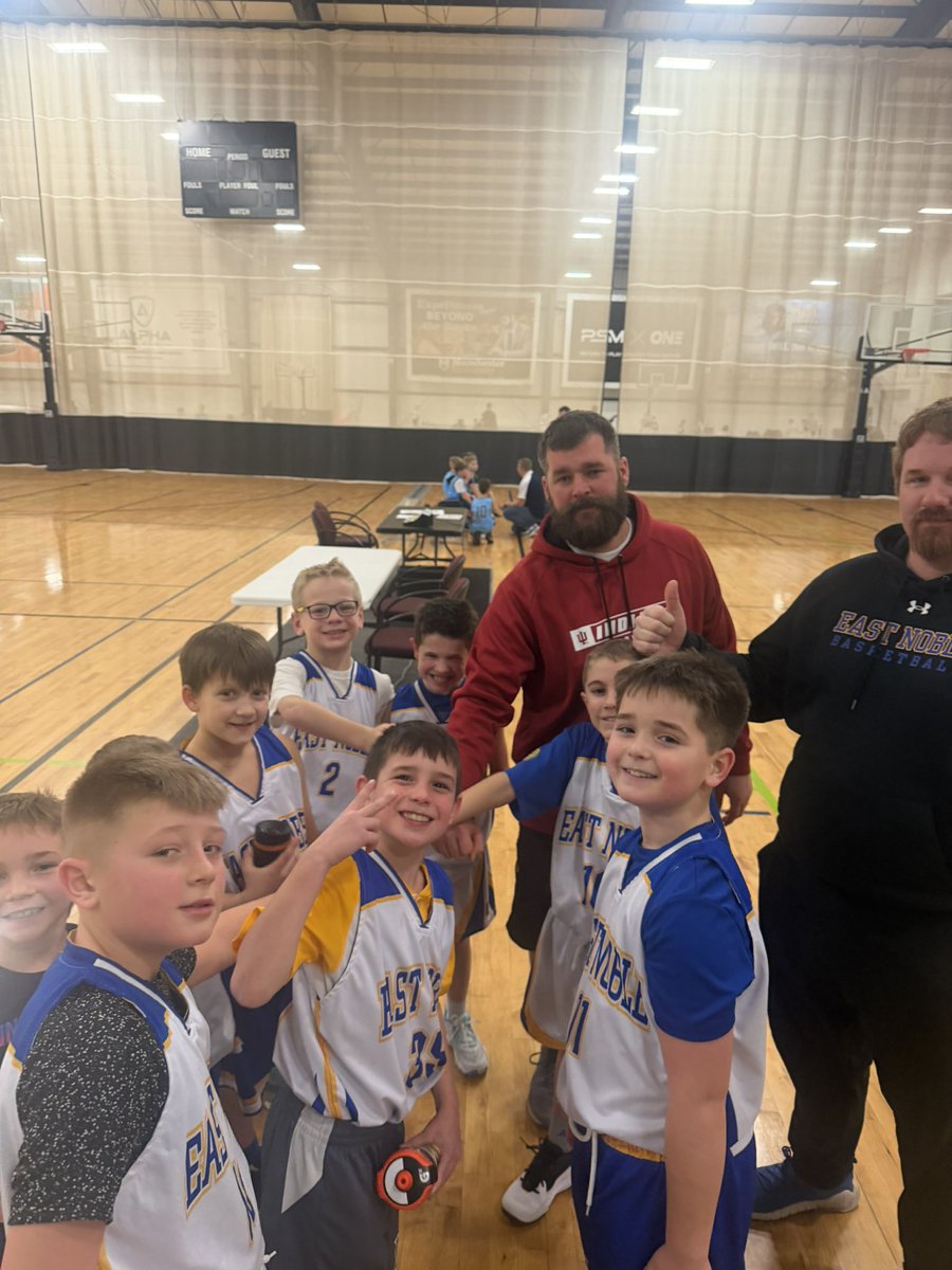 Ended the day back in Ft Wayne watching our 3rd grade group get a win vs Woodlan! Learning to play together and TOUGH!!!