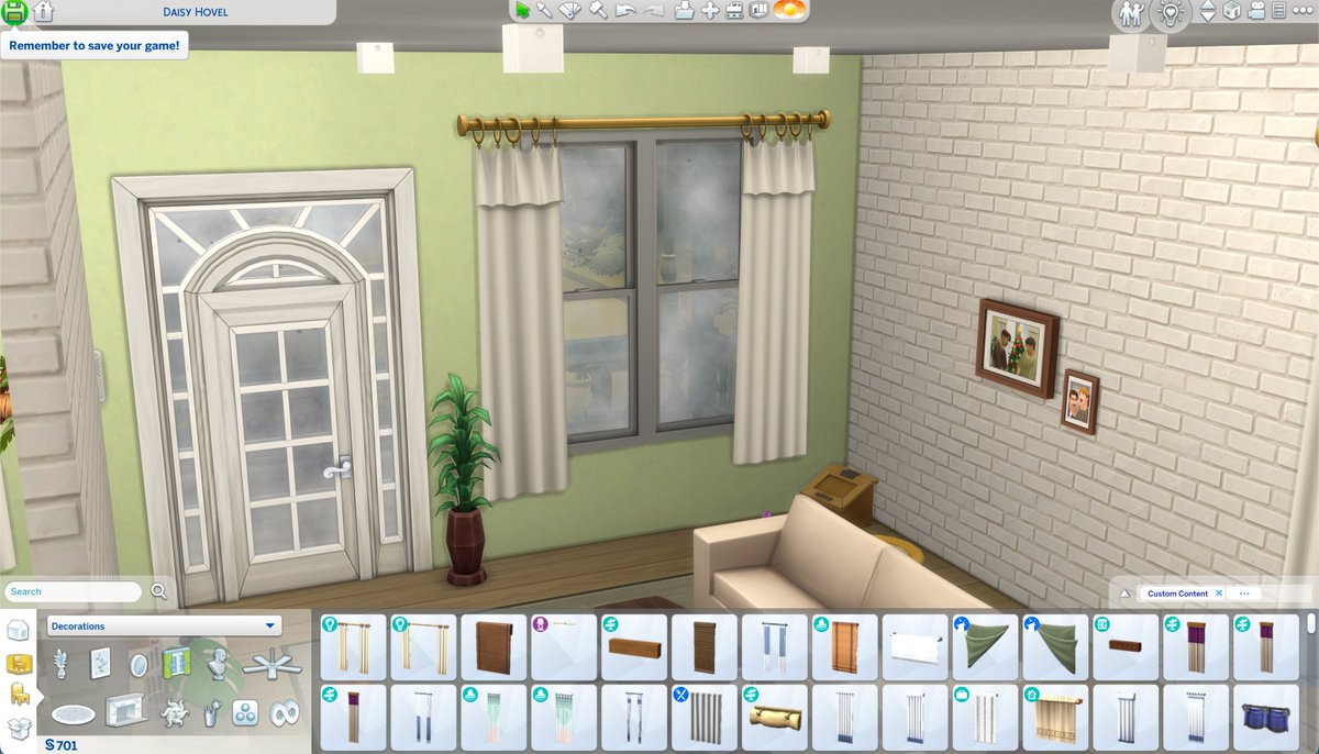 I never realized just how bad the curtains selection in Sims 4 is... cause honey what the hell is this