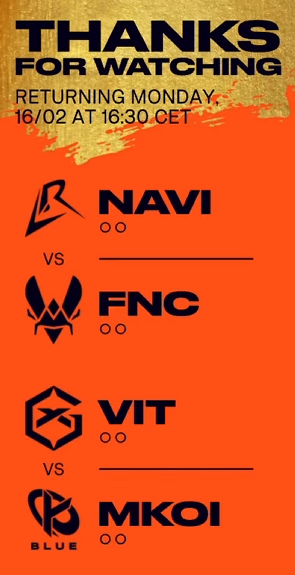 Monday's games gonna be a banger #LEC