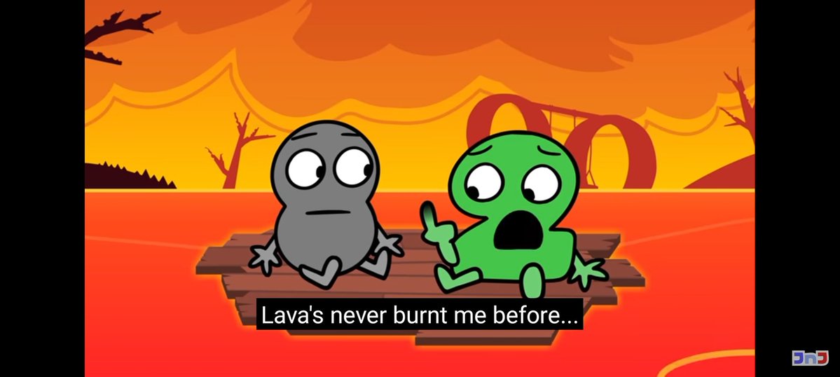 jellyshitter's tweet image. two's great weakness could be lava💔