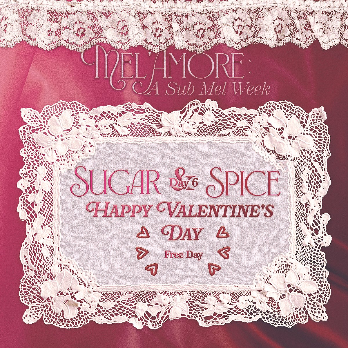 submelweek_'s tweet photo. ๐ Sub Mel Week Day 6 Prompts! ๐
๐ Happy Valentine's Day!
โ Free Day.
Don't forget to treat your loved ones extra special today... โจ #submelweek เท #melmedarda https://t.co/6I3eKtO8XO