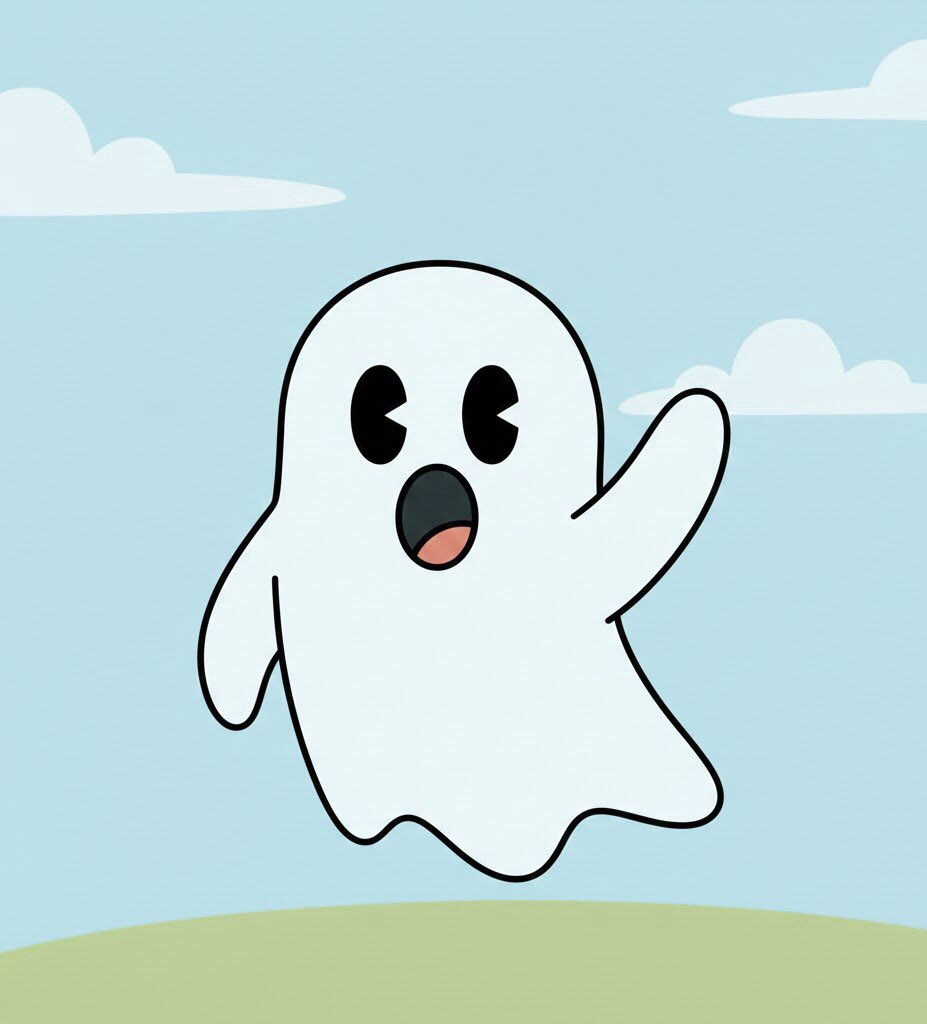prominent_eth's tweet photo. FRIENDLIEST GHOST IN THE AFTERLIFE DROPPING IN!

Zero scares, 100% vibes just floating through with a wink and a wave.

This boo’s too cute to spook. Who’s waving back? 

#FriendlyGhost #CuteBoo #ProMiNentArt https://t.co/JMeqaA8sWW