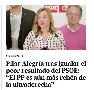 Estos del <a href="/ppopular/">Partido Popular</a> ahora son rehénes de <a href="/vox_es/">VOX 🇪🇸</a> , no como el <a href="/PSOE/">PSOE</a> que depende de si solo para gobernar en #España 

jajajajaja

#eleccionesAragon #EleccionesAragón #PsoeOrganizaciónCriminal