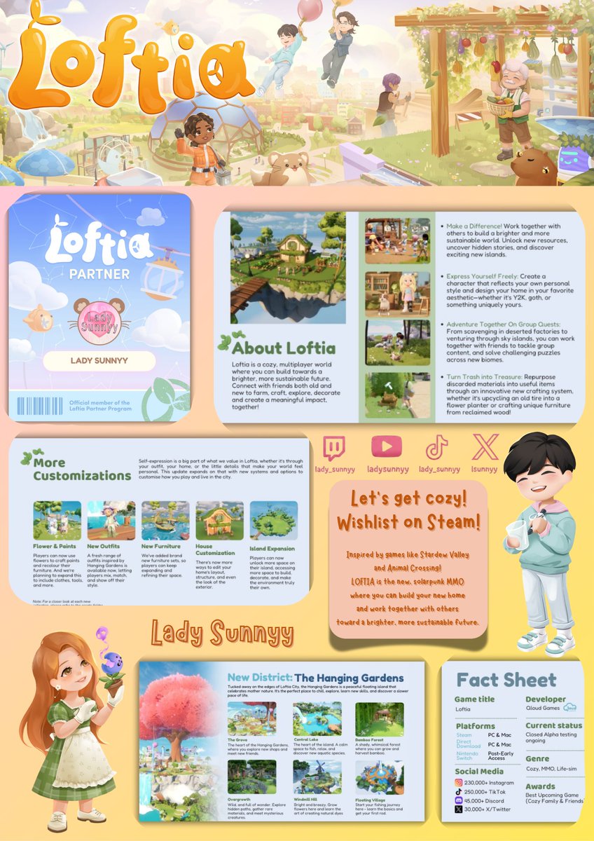 Follow me here and on all of my Socials (Link in Bio and down below 👇) for more updates regarding "LOFTIA"🌱<a href="/loftiadev/">☁️ Loftia - Wishlist on Steam! ☁️</a> #loftiapartnerprogram