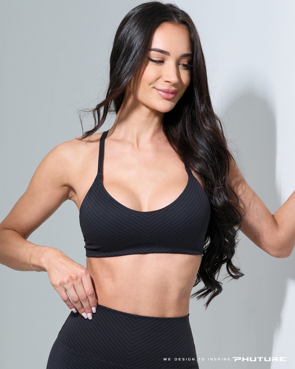 Ladies, you've got to check out and try on our super cute, Carbon Fiber SV Sports bra. Made with a super soft, brushed fabric blend that is to die for.  Exclusively from PHUTURE. thephuture.com