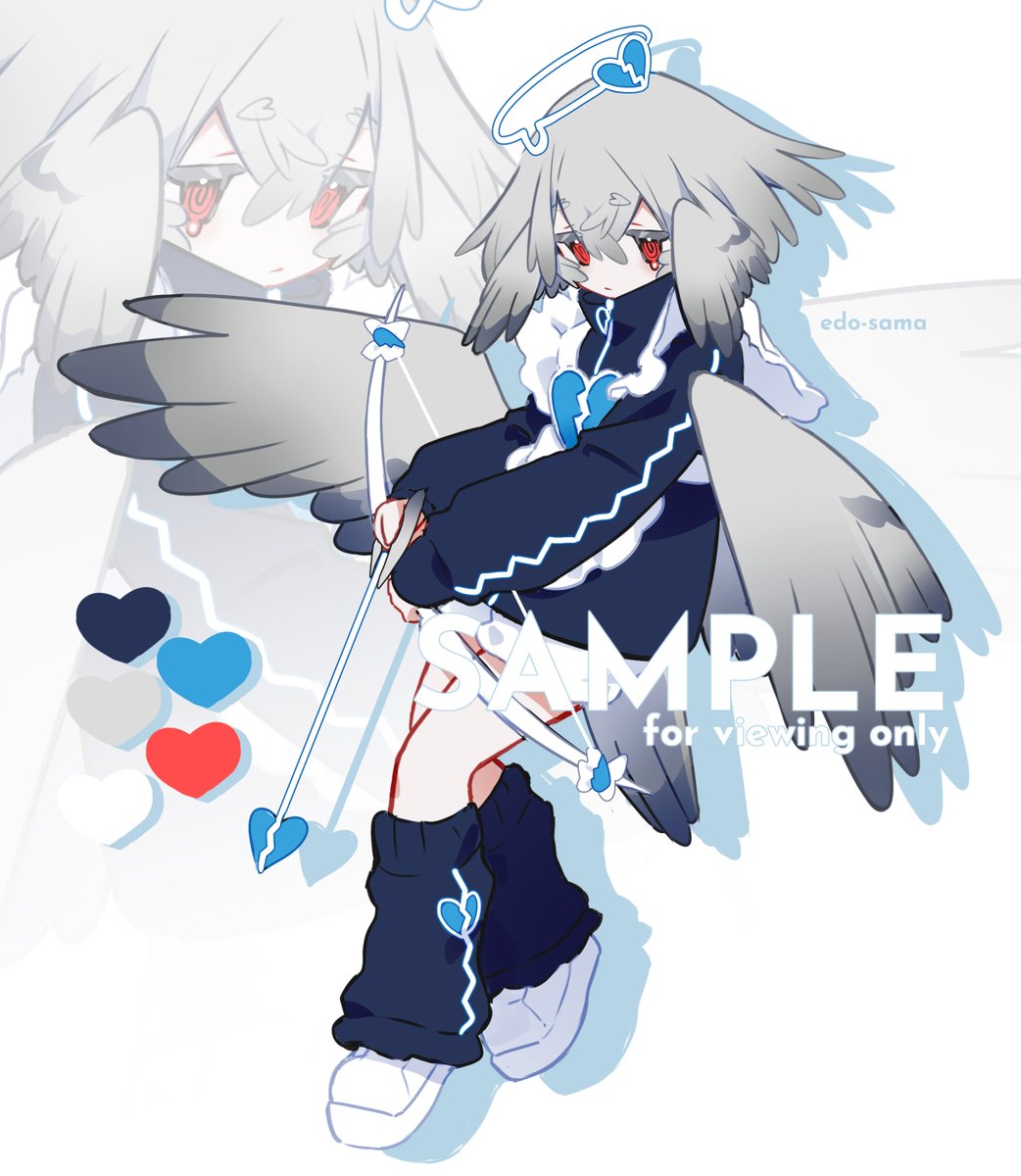 First of valentine's themed adopts is up! A pigeon cupid who can only break hearts 💔