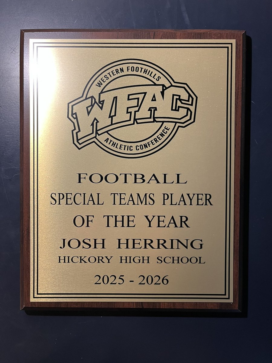 Thankful to be awarded as the Special Teams Player of the Year for the Western Foothills Athletic Conference. 
<a href="/DanOrnerKicking/">DanOrnerKicking</a> <a href="/coachglass52/">Joe Glass</a>