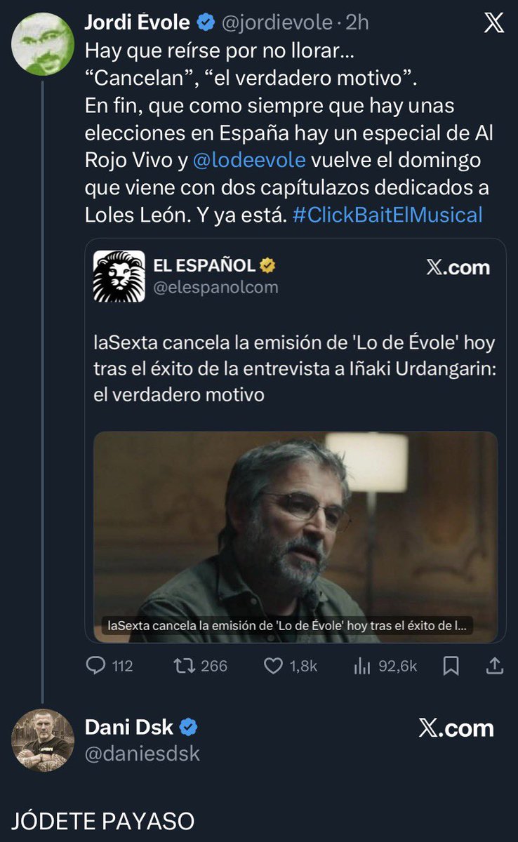 Ojo a la comprensión lectora del matón de Desokupa. Lo que tiene desokupado es su cerebro.