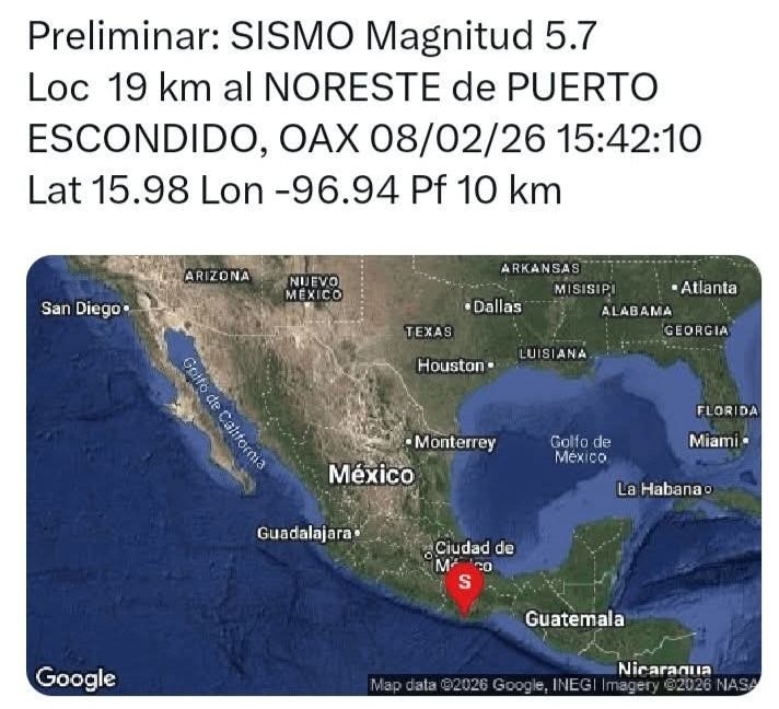Erdbeben in Mexiko🇲🇽 Nur 5,7, aber es hat ganz schön gewackelt!😵

Meine Nachbarn🇨🇦🏳️‍🌈 geben bestimmt schon wieder Trump die Schuld!😂
#Earthquake #Erdbeben #PuertoEscondido #Mexico