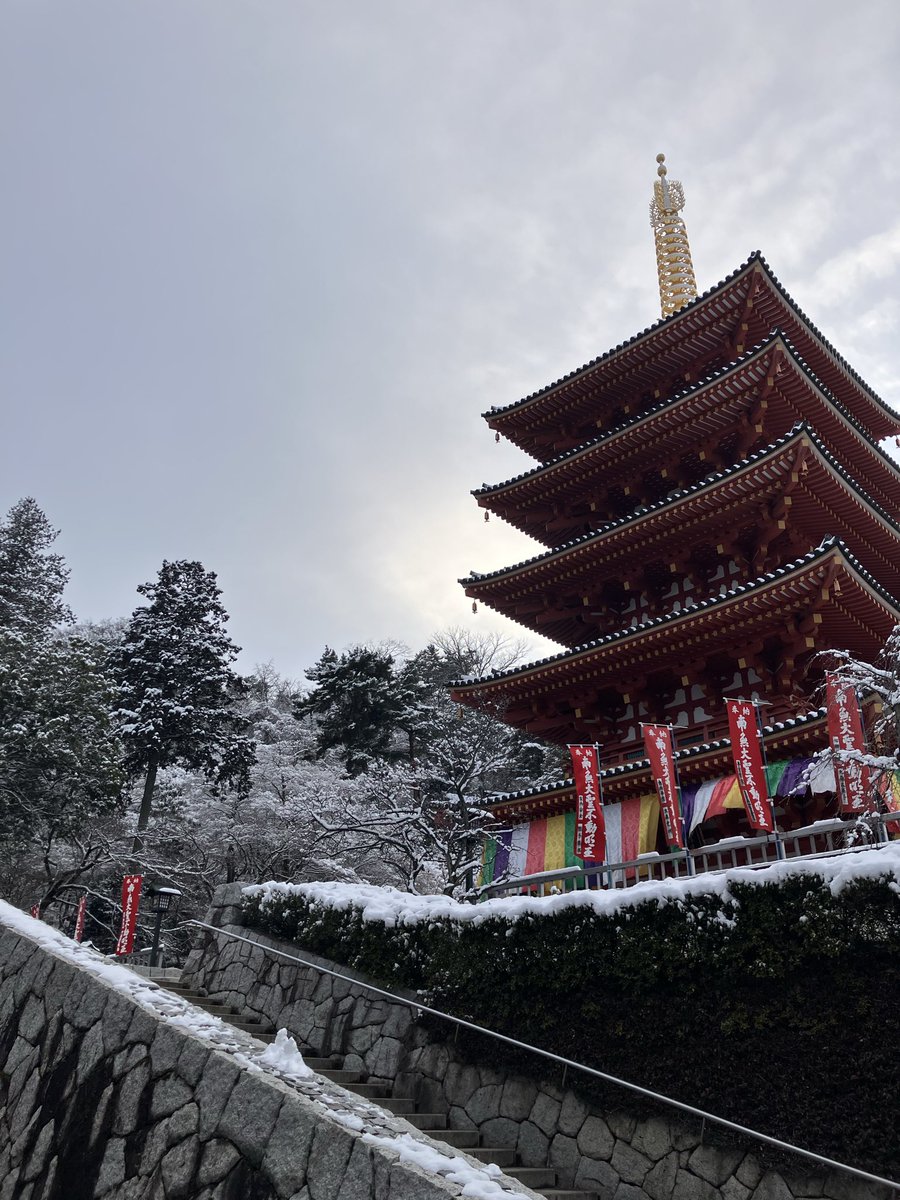 shoueiindustry's tweet photo. 久しぶりの積雪ですね！
五重塔にもうっすら雪が
#高幡不動尊 https://t.co/FctFzUEaSd