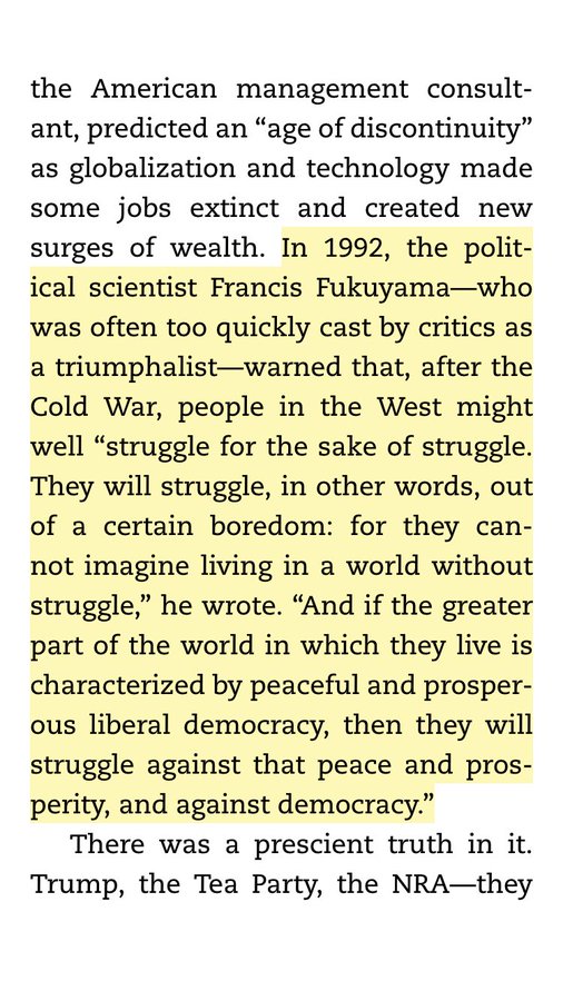 Fukuyama didn't say it was the end of history. In "The End of History and the Last Man" the part no one reads is about "The Last Man". Go read the last chapter of the book, here is the important part summarised: