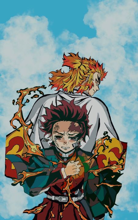 herion_art's tweet photo. Art of the Day! "Tanjiro &amp; Rengoku". Buy at: https://t.co/D2qkZfwsEe https://t.co/OCDY8KPbI6