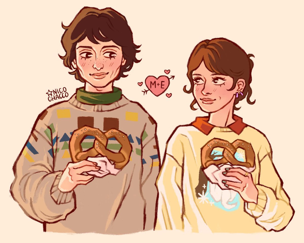 but now the sky is opalite!! 🥨✨🩵🧡 #mileven #StrangerThings
