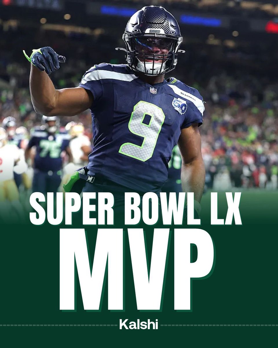 BREAKING: Super Bowl 60 MVP is Kenneth Walker III.