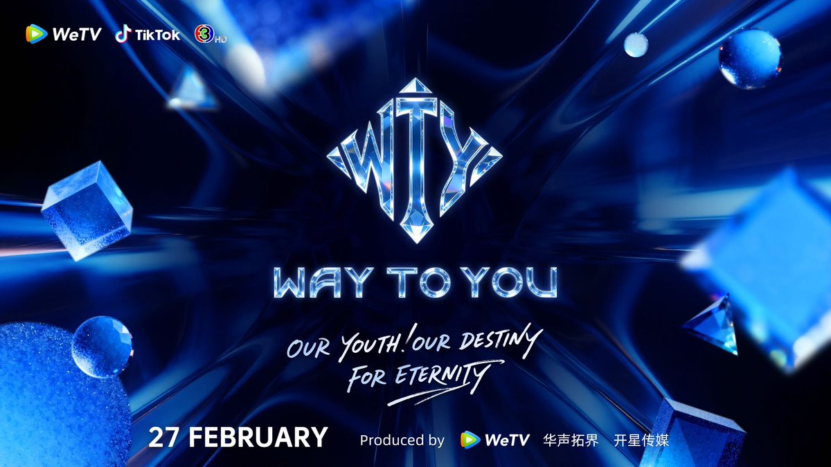 WeTVOfficial's tweet photo. The China–Thailand male duo LIVE reality show is coming!🔥

The boys are ready. A journey to find destined partners is about to begin. ✨

OUR YOUTH!OUR DESTINY! 
FOR ETERNITY!

🎤#WAYTOYOU  Premieres 27 February on WeTV exclusively. 

#WAYTOYOU #RealityShow
#WeTV #WeTVAlwaysMore https://t.co/s6GHUqd35E