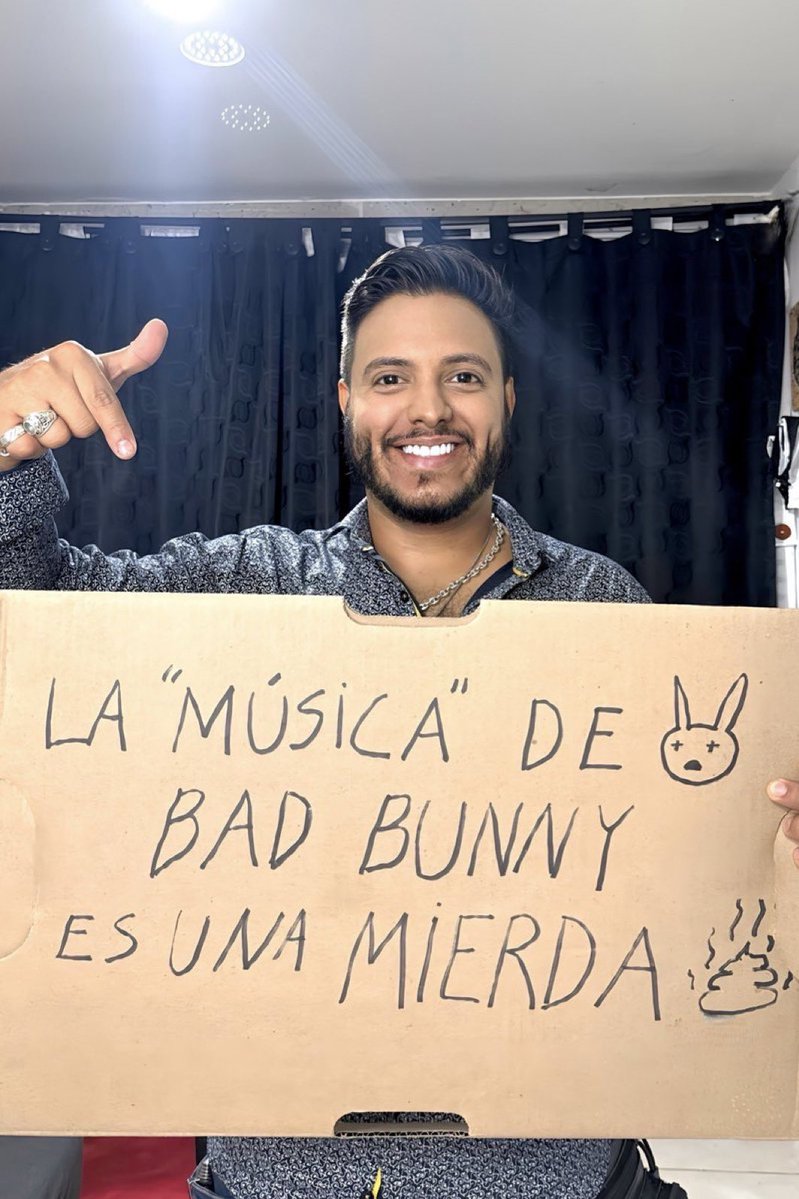 eduardomenoni's tweet image. ¡Deja caer un ME GUSTA si estás de acuerdo en que la “música” de Bad Bunny es una TREMENDA MIERDA!