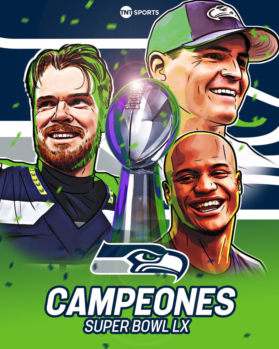 ¡LOS SEAHAWKS SON LOS CAMPEONES DEL #SBLX! 🏆🏈

Con Sam Darnold en los controles y Mike Macdonald a la cabeza, Seattle se impuso a New England para conseguir el segundo trofeo Vince Lombardi de su historia.

¡1️⃣2️⃣ años después lo volvieron a hacer! 🔝