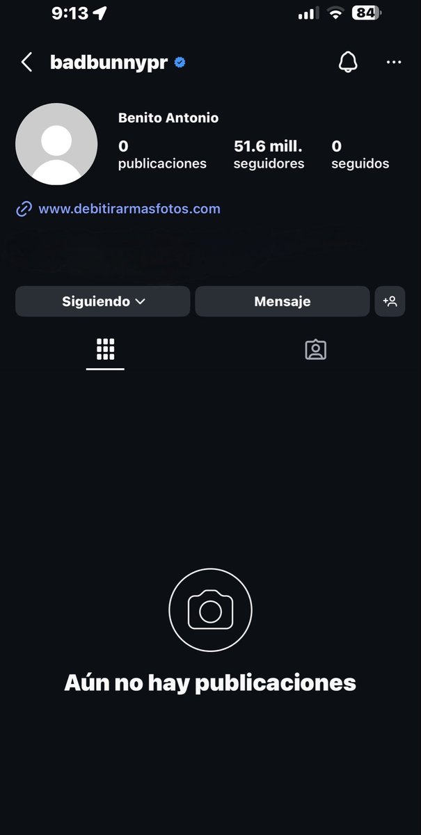 La cuenta de Instagram de <a href="/sanbenito/">Benito Antonio</a> en estos momentos 👇🏼