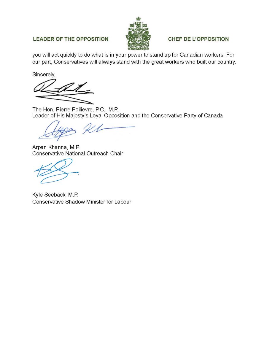 PierrePoilievre's tweet image. Liberals are withholding 50% of the severance pay of 1,200 autoworkers who were laid off at GM CAMI in Ingersoll.

These families need that money now.

With MPs @ArpanKhanna and @KyleSeeback, I’m calling on the Minister to stop withholding half of their severance pay.