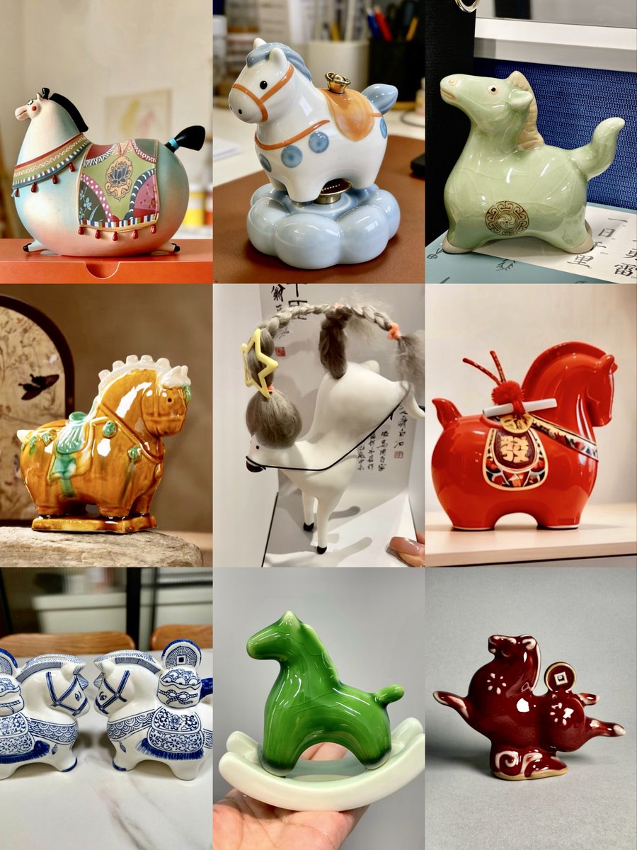 huang69023's tweet photo. Chinese ceramic treasures for the Year of the Horse 🥰 Every piece is a little work of art, blending age-old Chinese craft with the courage and prosperity the horse symbolizes. A perfect lucky pick for the new year!马年专属中国陶瓷臻品🥰件件皆是艺术品##ChineseNewYear2026 #art https://t.co/Cb8Pp4kBg0