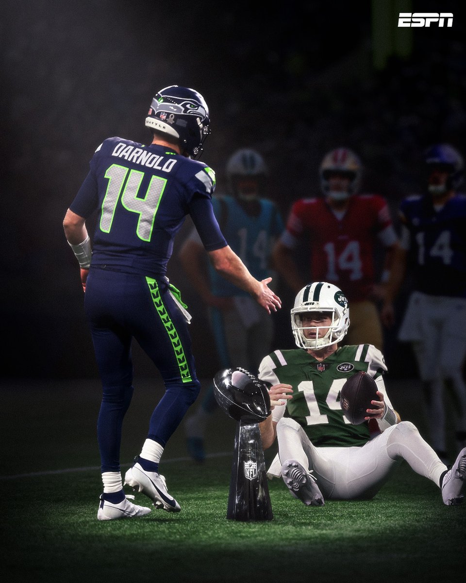 espn's tweet image. From adversity to achievement: Darnold delivered.