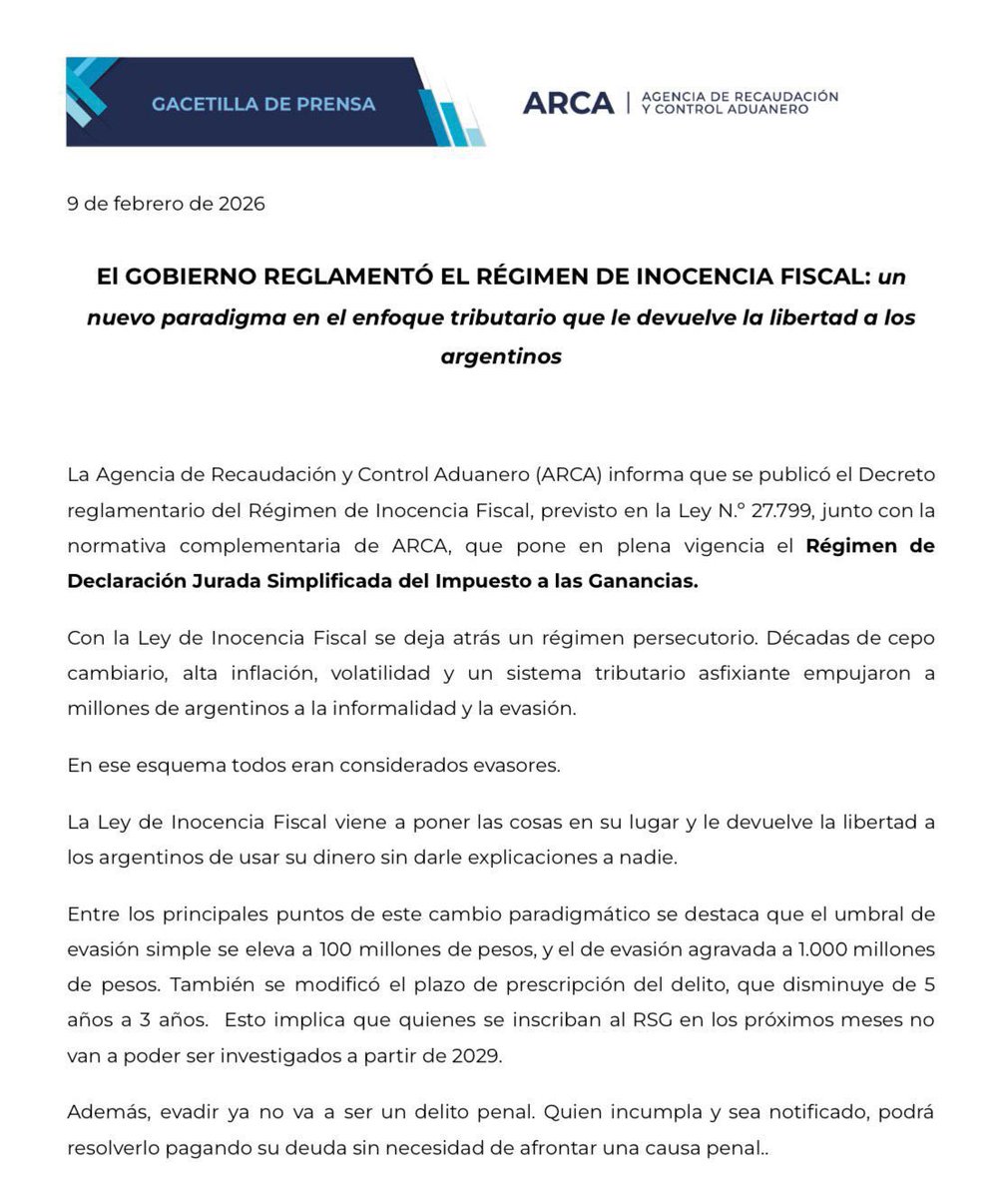 ARCA_informa's tweet image. Reglamentación del Régimen de Inocencia Fiscal

Más información en &amp;gt; servicioscf.afip.gob.ar/publico/sitio/…