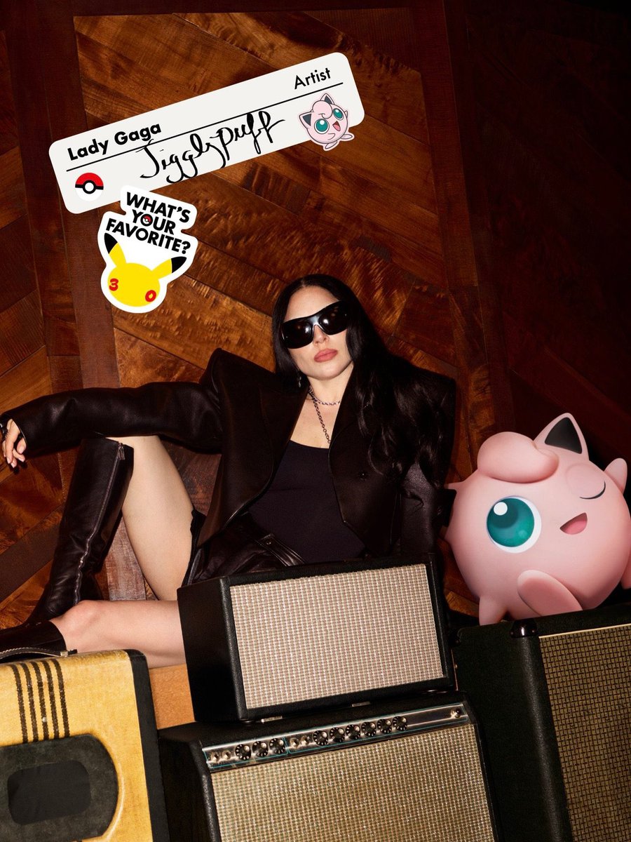 レディー・ガガ、プリンとの2ショットを公開！🩷 #Pokemon30 #LadyGaga