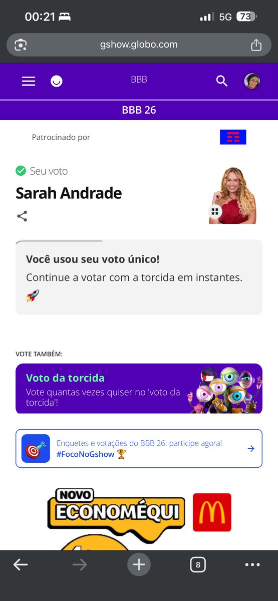 Por aqui já foi hein #ForaSarah #BBB26