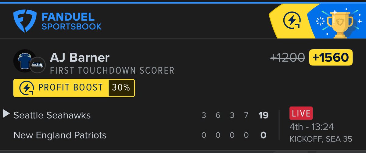 SamBets_'s tweet image. AJ BARNER FIRST TD✅✅✅ (+1560) 

A shit game turned beautiful 🤑

This was posted in the discord👇
dubclub.win/r/p/pri-wd3fv/…