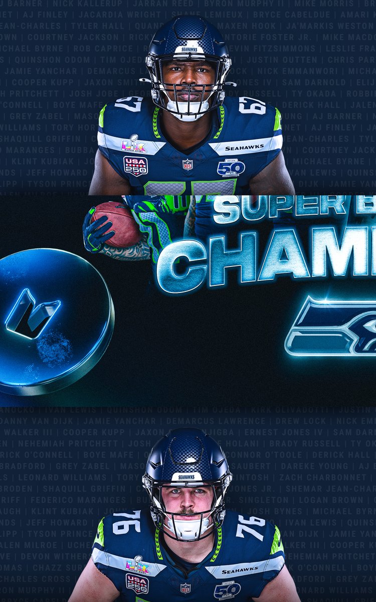 Seahawks's tweet image. SUPER BOWL LX CHAMPIONS ‼️