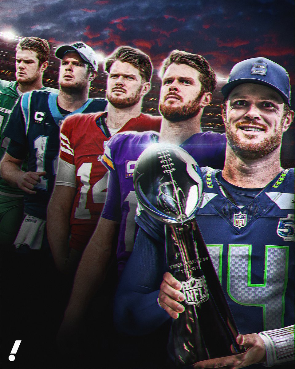 THE COMEBACK STORY IS COMPLETE FOR SAM DARNOLD 🙌 

IN HIS FIRST SEASON WITH SEATTLE, HE LEADS THE SEAHAWKS TO A SUPER BOWL TITLE 🏆🔥