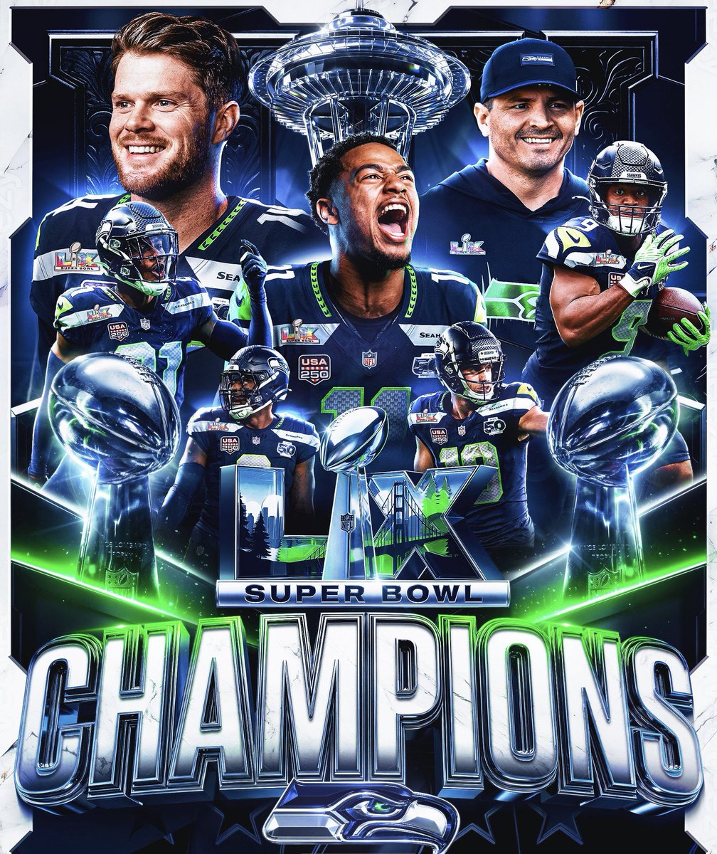 ¡¡LOS SEATTLE SEAHAWKS SON LOS CAMPEONES DEL SUPER BOWL LX!! ¡¡UNA ACTUACIÓN BRUTAL POR EL EQUIPO MÁS COMPLETO DE LA TEMPORADA!! ¡¡DRAKE MAYE Y LOS PATRIOTS NO FUNCIONARON PARA NADA HOY!!🔥😎

#Seahawks | #SuperBowl | #NEPats