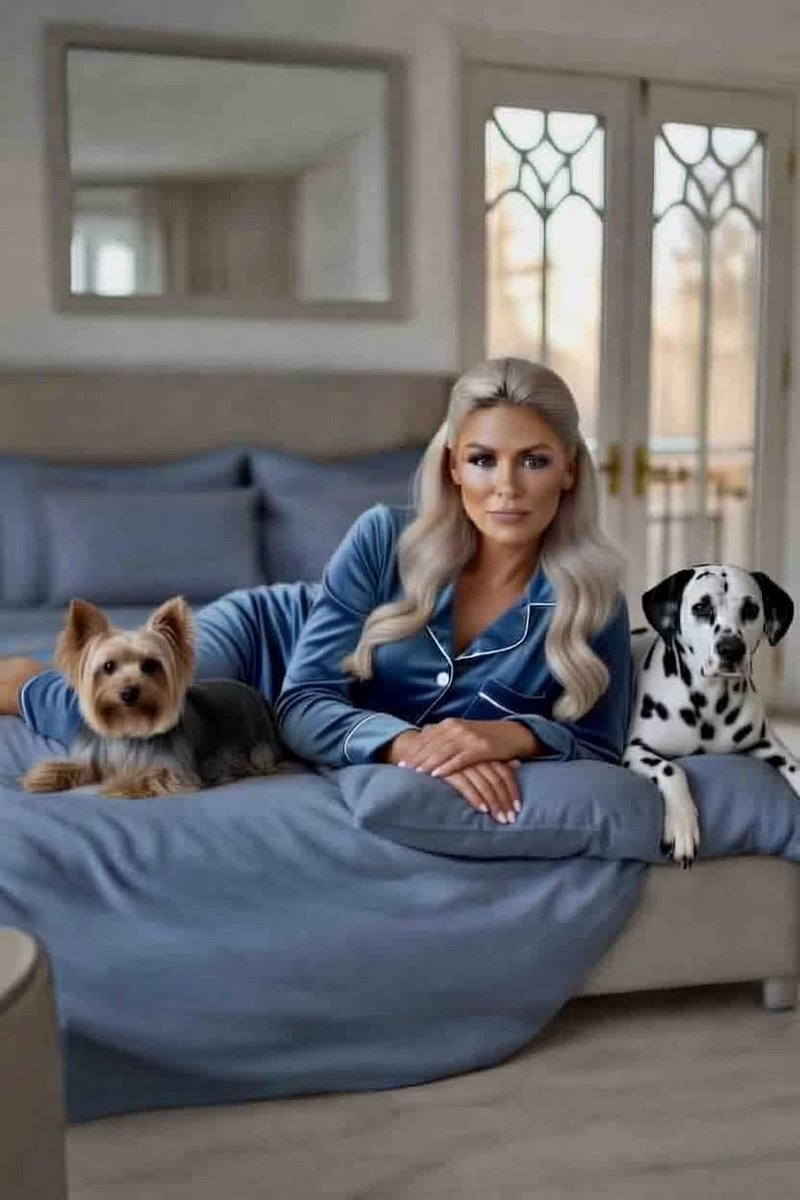 judy08281241's tweet image. “Tucking in with my spotted &amp;amp; scruffy sidekicks.  🤍🕊️🪽💤
Goodnight.🩵”