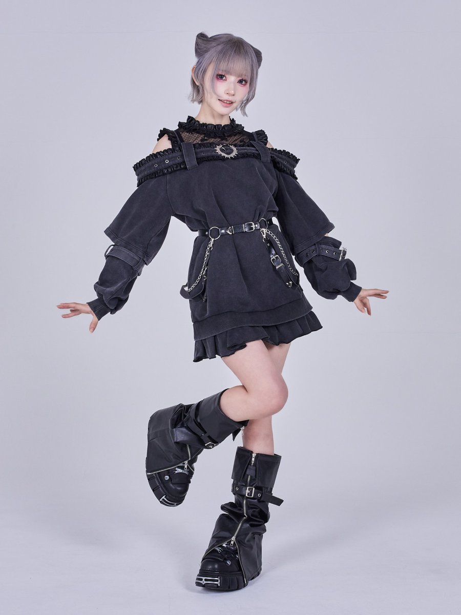 🖤IMVAL🖤 Highneck Off Shoulder Dress