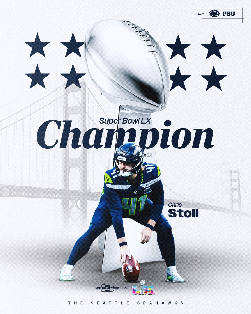 Super Bowl Champion, Chris Stoll 🏆

#WeAre | #SBLX | #MadeInHappyValley