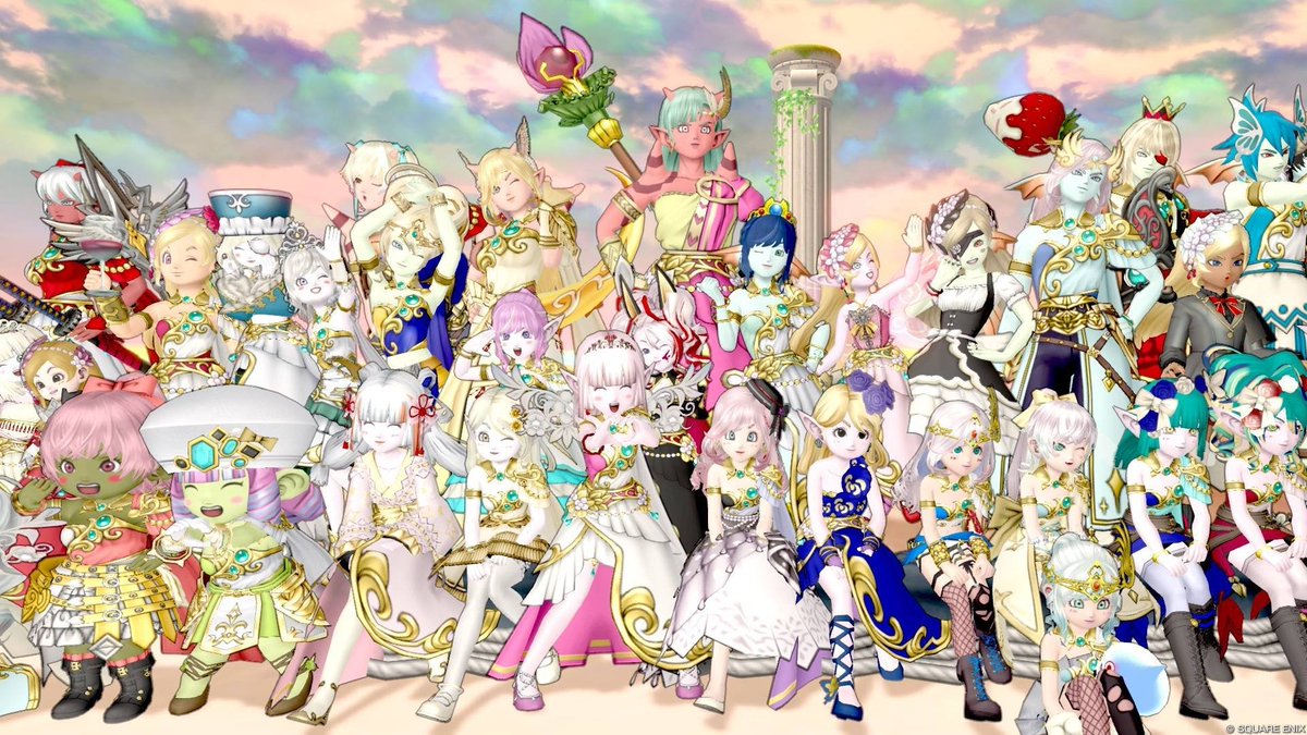 pastel_g_king18's tweet photo. 昨日はるなめりさんのドレア集会に参加させて頂きました
運営お疲れ様です、そしてありがとうございました
同じレインスカート組でも撮影でき楽しかったです(≧▽≦)
#るなめりのショップドレア集会 #ドラクエ10 #DX10 https://t.co/wkyT67H015